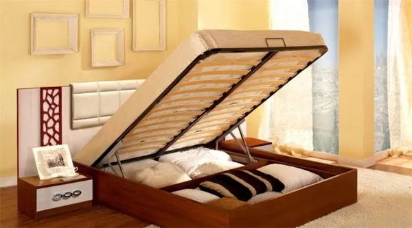 кровать с ламелями дизайн