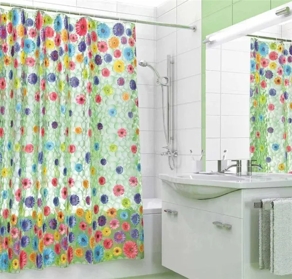 текстильные шторы для ванной дизайн идеи