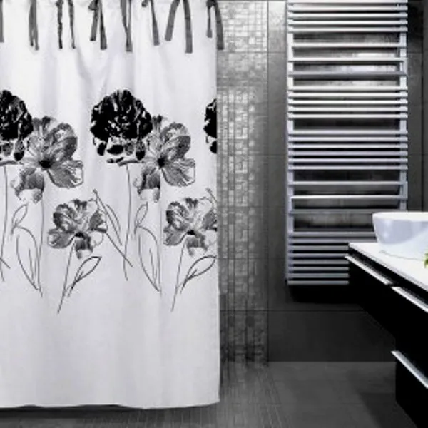 текстильные шторы для ванной фото декор
