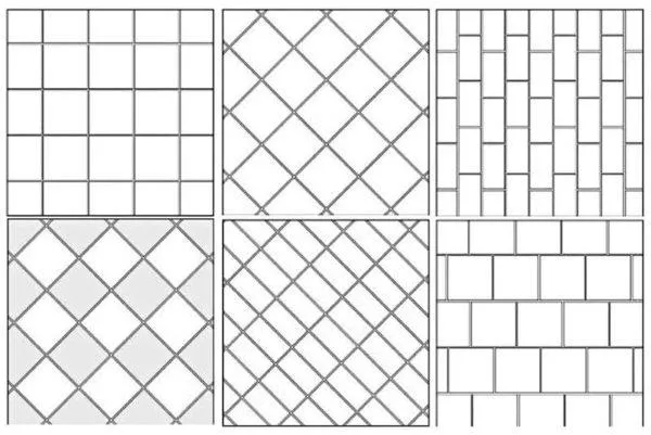 Схемы раскладки керамической плитки