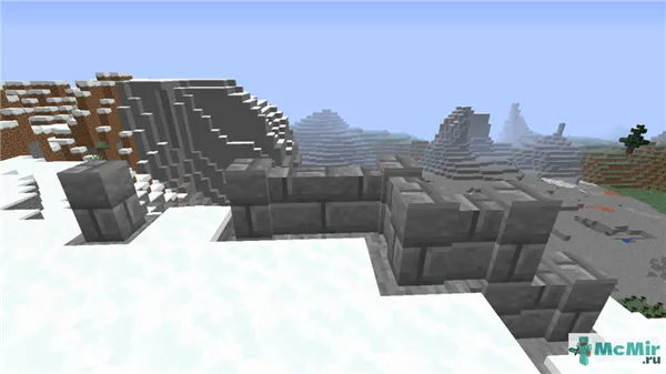 Как сделать ограду из каменного кирпича в Майнкрафт | Screenshot 1
