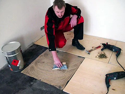 Укладка фанеры на бетонный пол: выбор материала, нюансы проведения работ. Как крепить фанеру к бетонному полу. 5