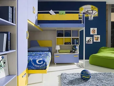 синие обои для стен в детской комнате