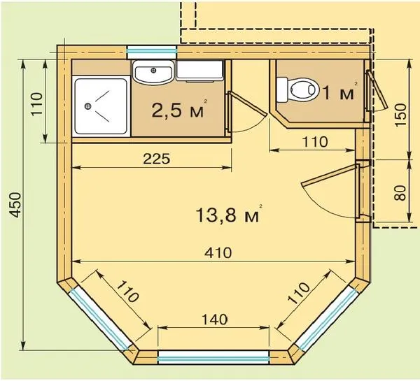 Пристройка санузла к деревянному дому. Как пристроить туалет к дому на даче. 2