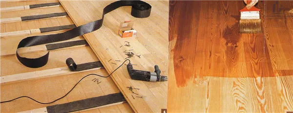 Монтаж деревянного пола в деревенском доме 3