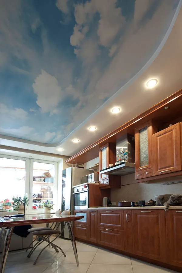 потолочное освещение на кухне