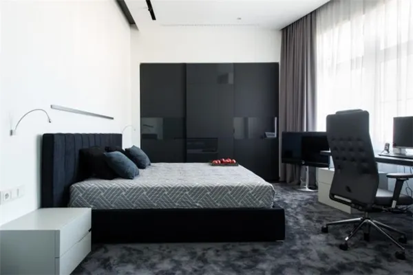 Спальня в стиле хай-тек - Дизайн интерьера фото