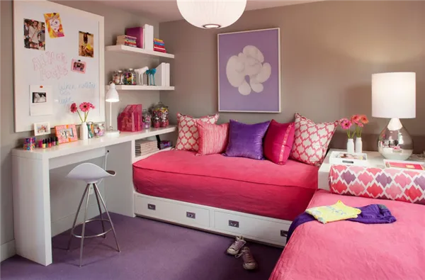 45 идей дизайна детской комнаты для двух девочек. Как обустроить комнату для двух девочек. 12