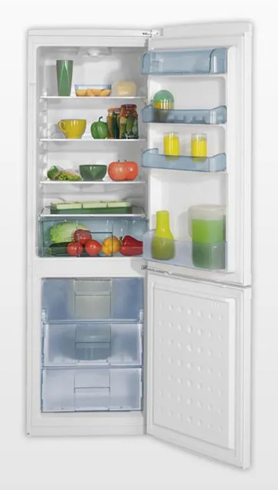 Классическая модель двухкамерного холодильника Беко CS 328020 с тремя отделениями нижней морозилки