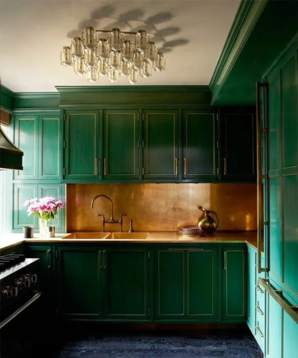 Когда зеленый на кухне - основной цвет