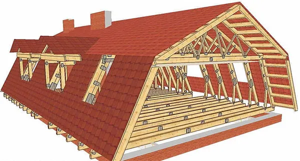 Самостоятельное возведение ломаной крыши. Как сделать ломаную крышу. 9