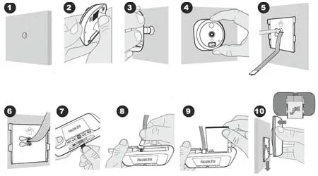 Инструкция по установке видеоглазка Falcon Eye FE-VE02 с записью