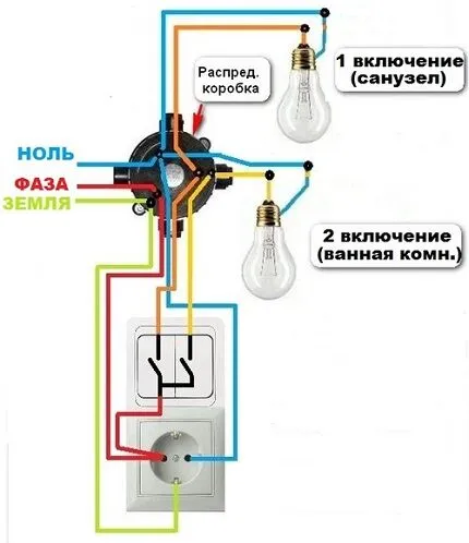 Подключение выключателя