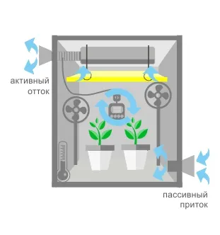 Вентиляция в гроубоксе