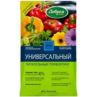 Торфогрунт Универсальный Добрая сила хорошо дышит и отводит лишнюю влагу