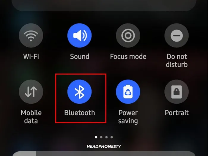 Открытие настроек Bluetooth на Android