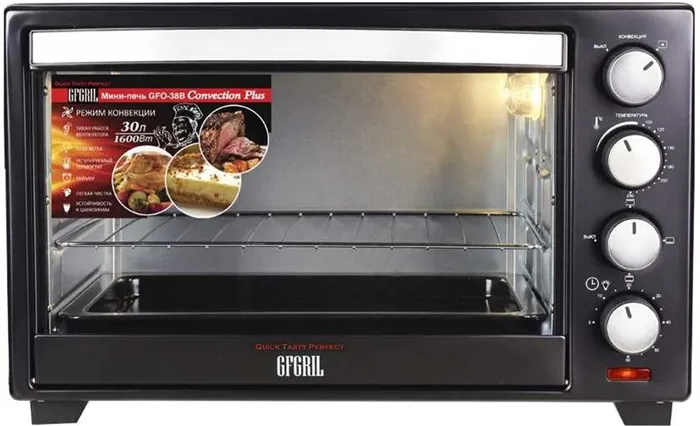 Мини-печь GFgril GFO-30B Convection Plus, черный