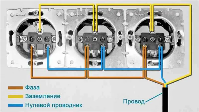 Как соединить две розетки от одного провода