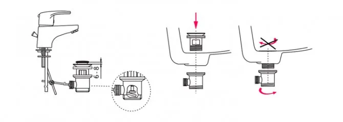 Зачем нужен донный клапан в смесителе, установка и ремонт донного клапана своими руками 3