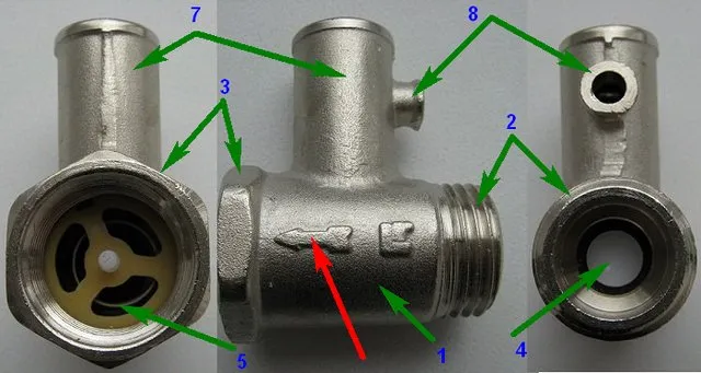 Устройство предохранительного клапана для водонагревателя